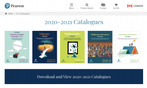 PEARSON CANADA CATALOGUES